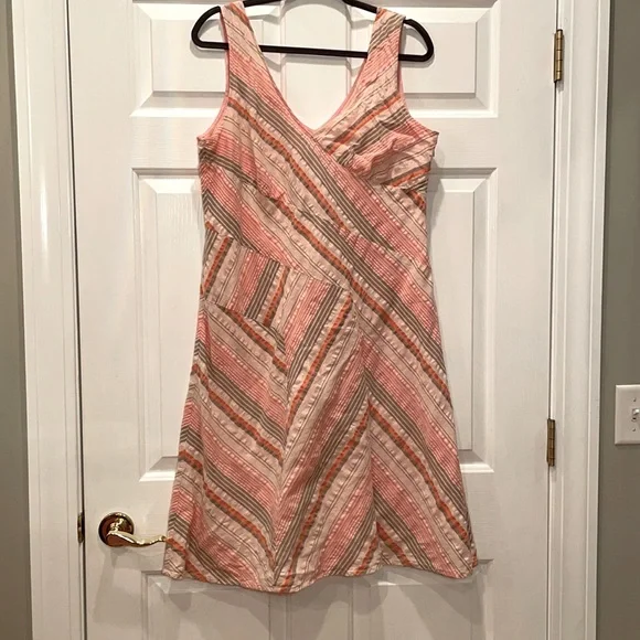 Fat Face Sear-sucker Striped Cotton Dress - Picture 1 of 6